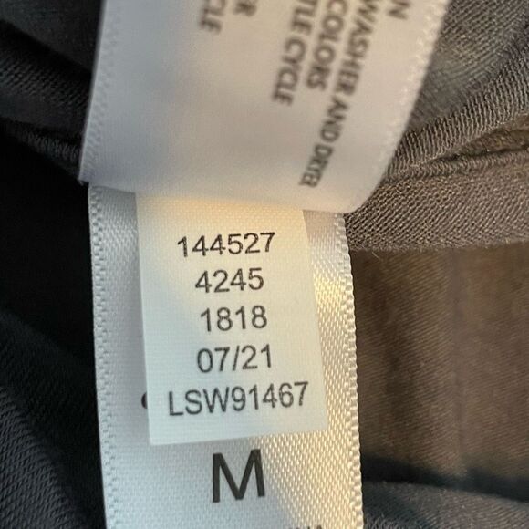 90 Degree by Reflex Funnel Neck Hooded Tee Castlerock Gray Long Sleeve Athletic - Picture 8 of 9